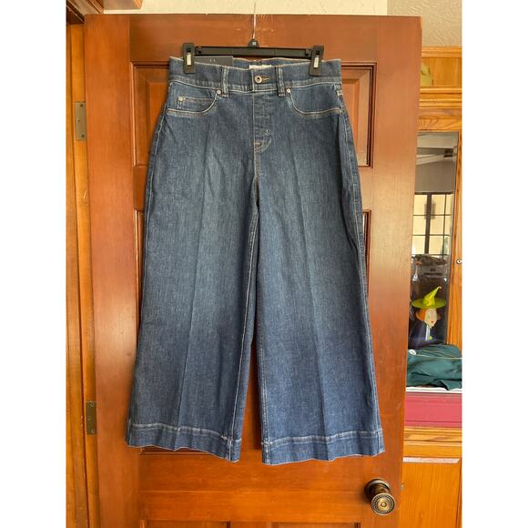 SPANX CROPPED WIDE LEG JEANS petite medium - Picture 1 of 8